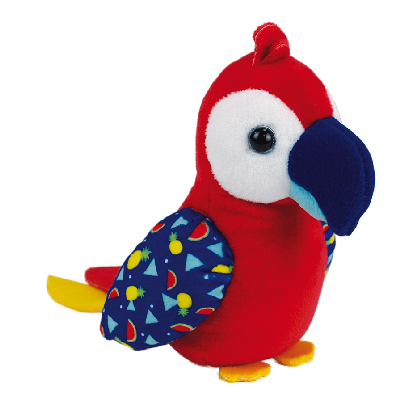  - tropibirds - peluche musicale perroquet ara 15 cm 